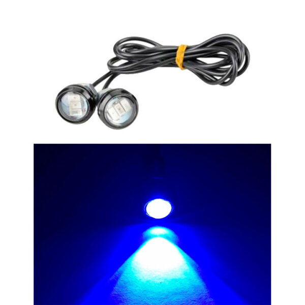 SET 2PCS OJO DE AGUILA AZUL FLASH
