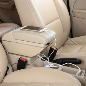 CONSOLA DESCANSA BRAZOS  CON USB BEIGE