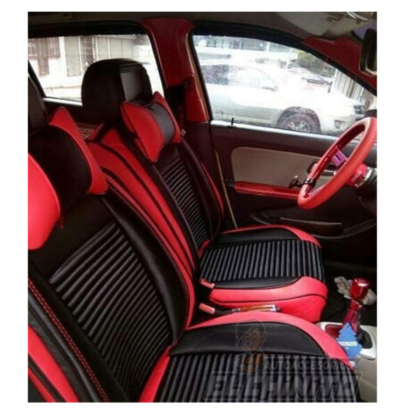 FORRO DE ASIENTO CUERINA SUPER PU NEGRO/ROJO - Image 2