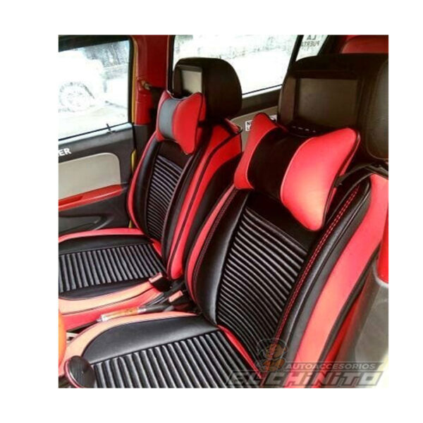 FORRO DE ASIENTO CUERINA SUPER PU NEGRO/ROJO - Image 3