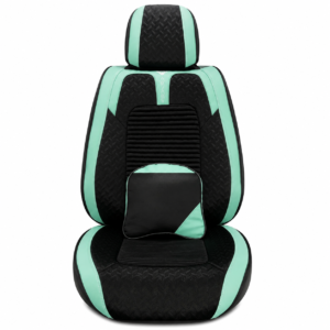 FORRO DE ASIENTO CUERINA-LINO CELESTE/NEGRO