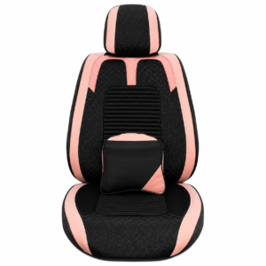 FORRO DE ASIENTO CUERINA-LINO ROSADO/NEGRO
