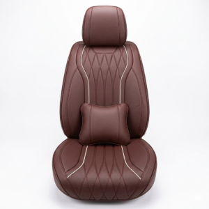 FORRO DE ASIENTO CUERINA CAFE CON NEGRO