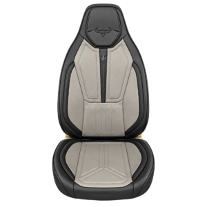FORRO DE ASIENTO CUERINA BUTACA NEGRO CON GRIS
