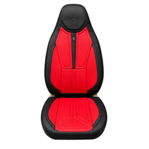 FORRO DE ASIENTO CUERINA BUTACA NEGRO CON ROJO