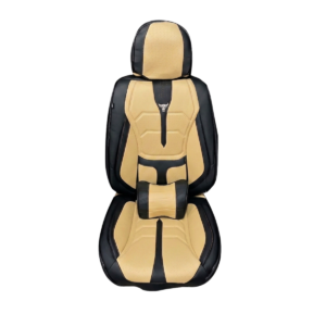 FORRO DE ASIENTO CUERINA NEGRO CON BEIGE