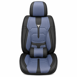 FORRO DE ASIENTO CUERINA NEGRO CON AZUL