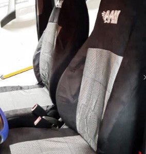 FORRO DE ASIENTO POLIESTER NEGRO/AZUL BUTACA