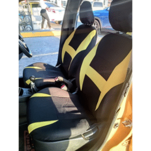 FORRO DE ASIENTO POLIESTER NEGRO/AMARILLO