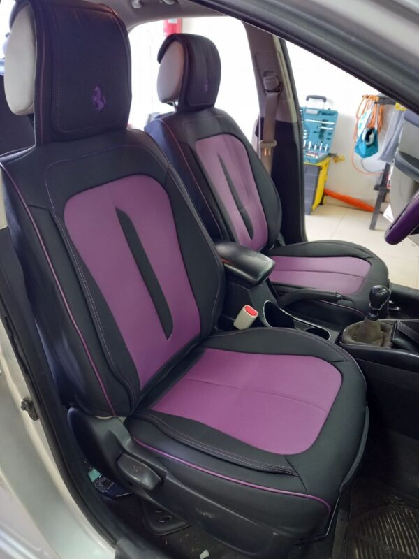 FORRO DE ASIENTO CUERINA CUERINA SUPER DELUXE NEGRO/MORADO - Image 2