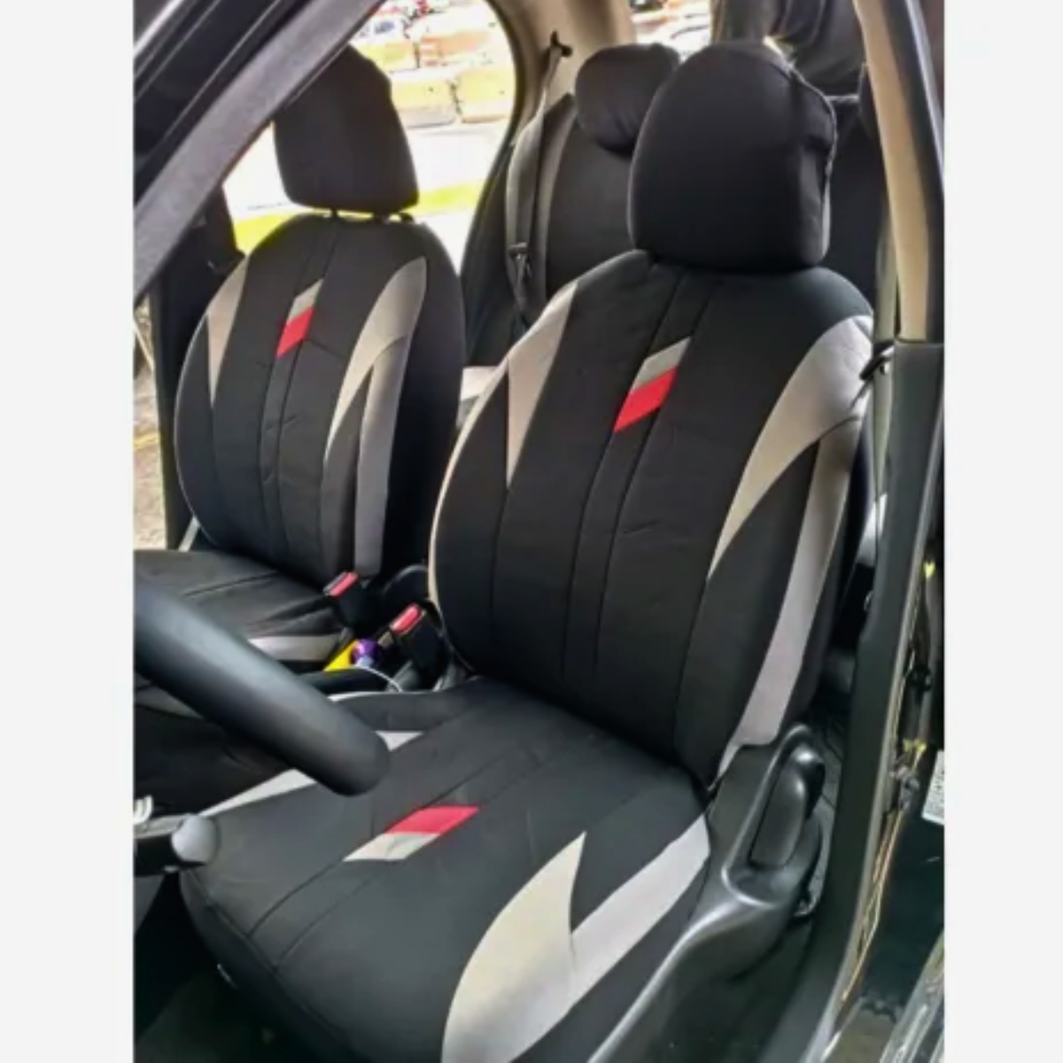 FORRO DE ASIENTO POLIESTER NEGRO/GRIS - Image 5