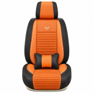 FORRO DE ASIENTO CUERINA SUPER PU NEGRO/NARANJA CU