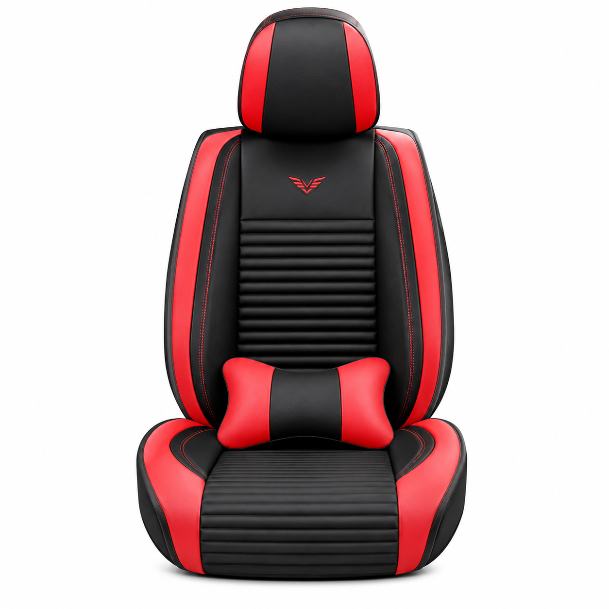 FORRO DE ASIENTO CUERINA SUPER PU NEGRO/ROJO