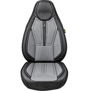 FORRO DE ASIENTO CUERINA BUTACA NEGRO CON GRIS