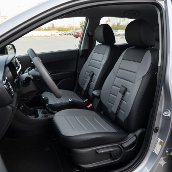 FORRO DE ASIENTO  PRIME-PVC-POLIESTER NEGRO-GRIS - Image 2