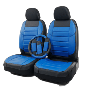 FORRO DE ASIENTO  PRIME-PVC-POLIESTER NEGRO-AZUL
