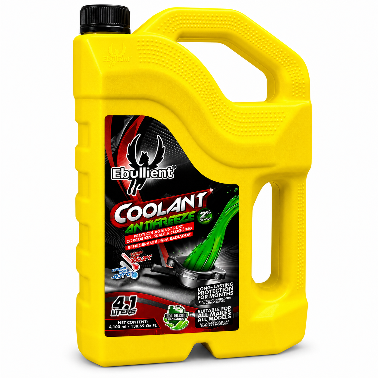 COOLANT REFRIGERANTE ANTIFREEZE VERDE 4.1 LT