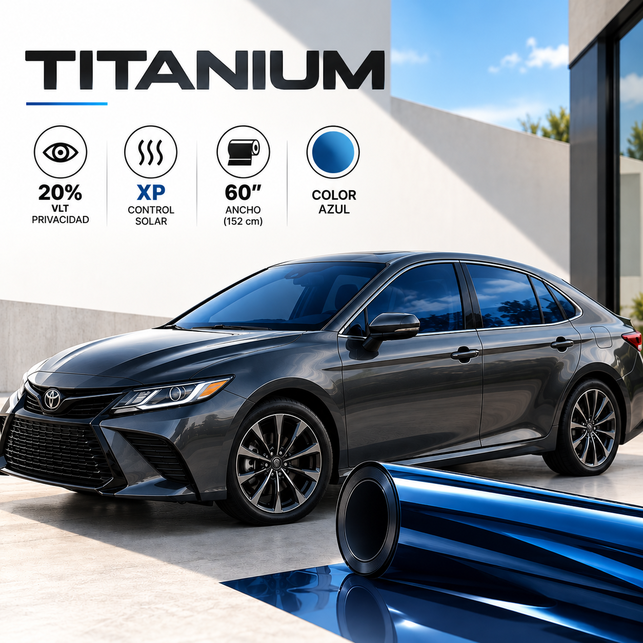 TITANIUM 20%, 60", XP, COLOR AZUL
