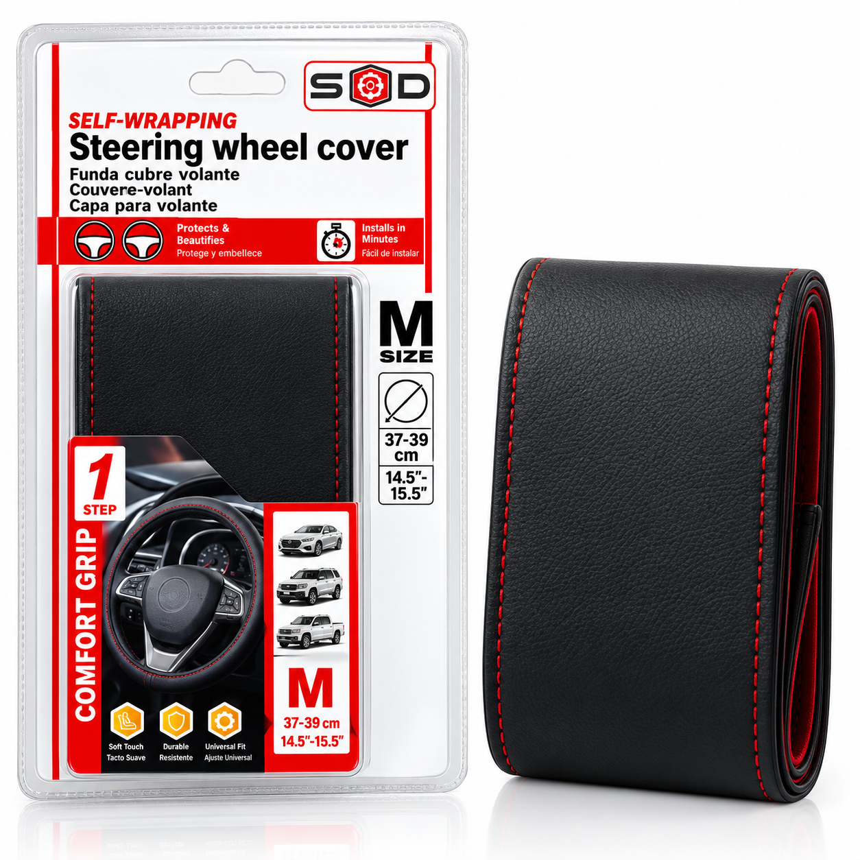 FORRO DE TIMON SWISS DRIVE M CONFORT GRIP NEGRO /