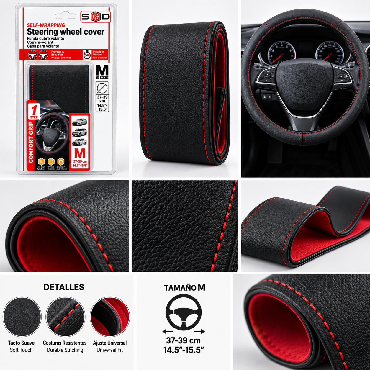 FORRO DE TIMON SWISS DRIVE M CONFORT GRIP NEGRO / - Image 2