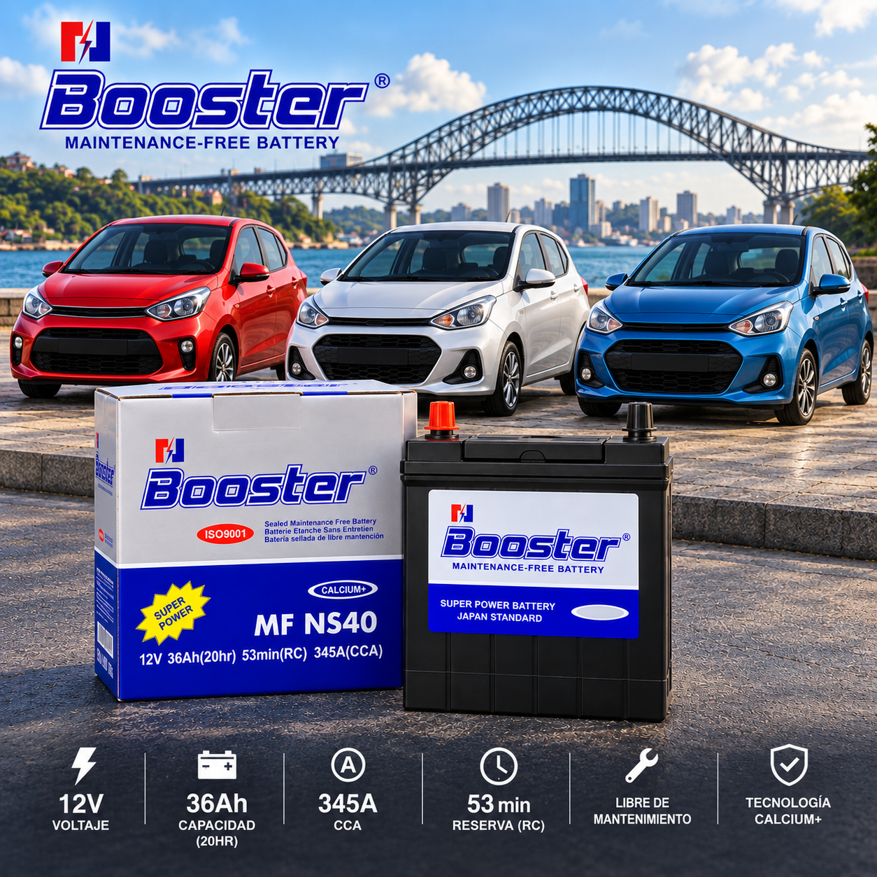 36AH 346 CCA BATERIA KIA PICANTO - HYUNDAI I10- HY - Image 3