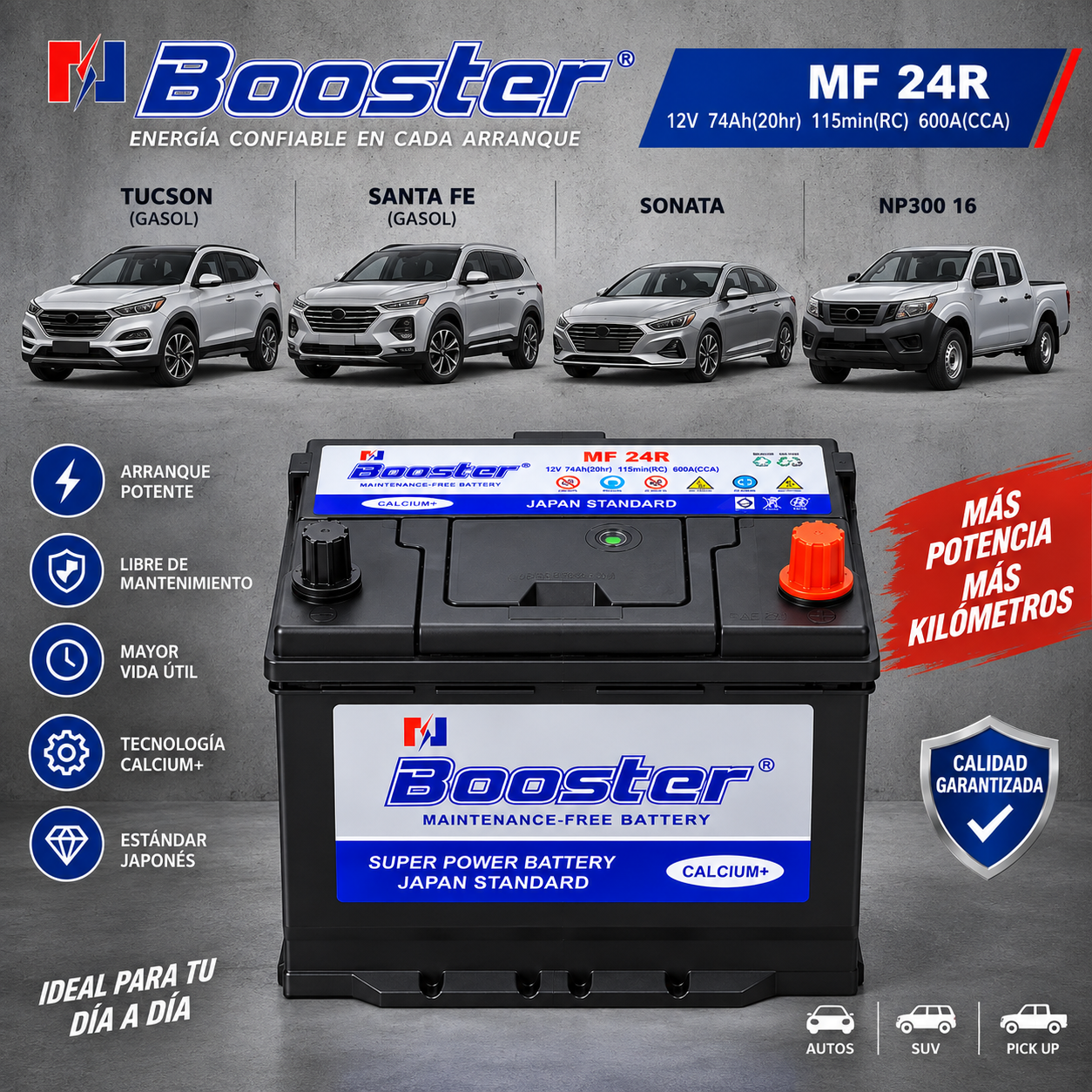 74AH 600 CCA BATERIA HYUNDAI TUCSON (GASOL) HYUNDA - Image 3