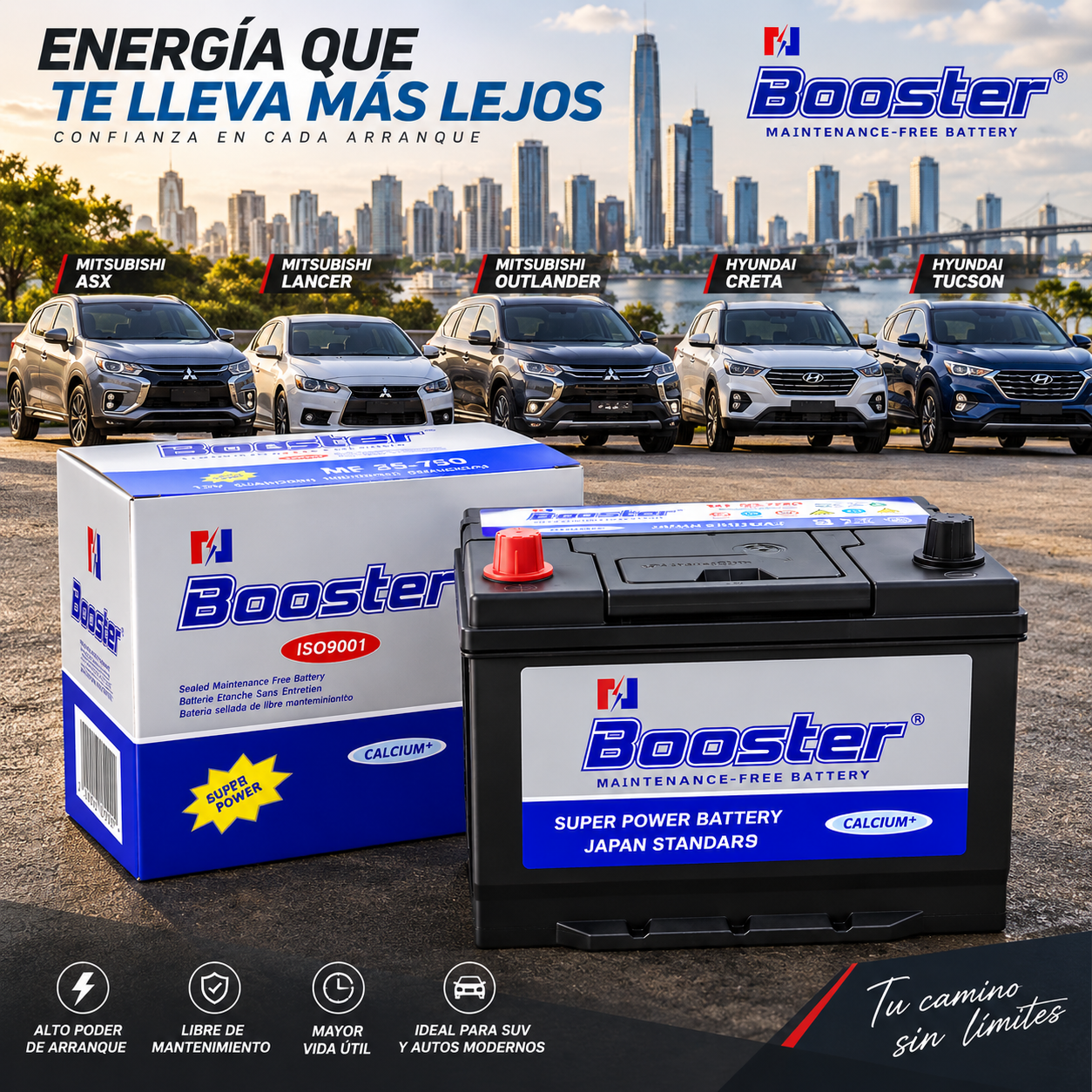 60AH 550 CCA BATERIA MITSUBISHI ASX, LANCER, OUTLA - Image 3