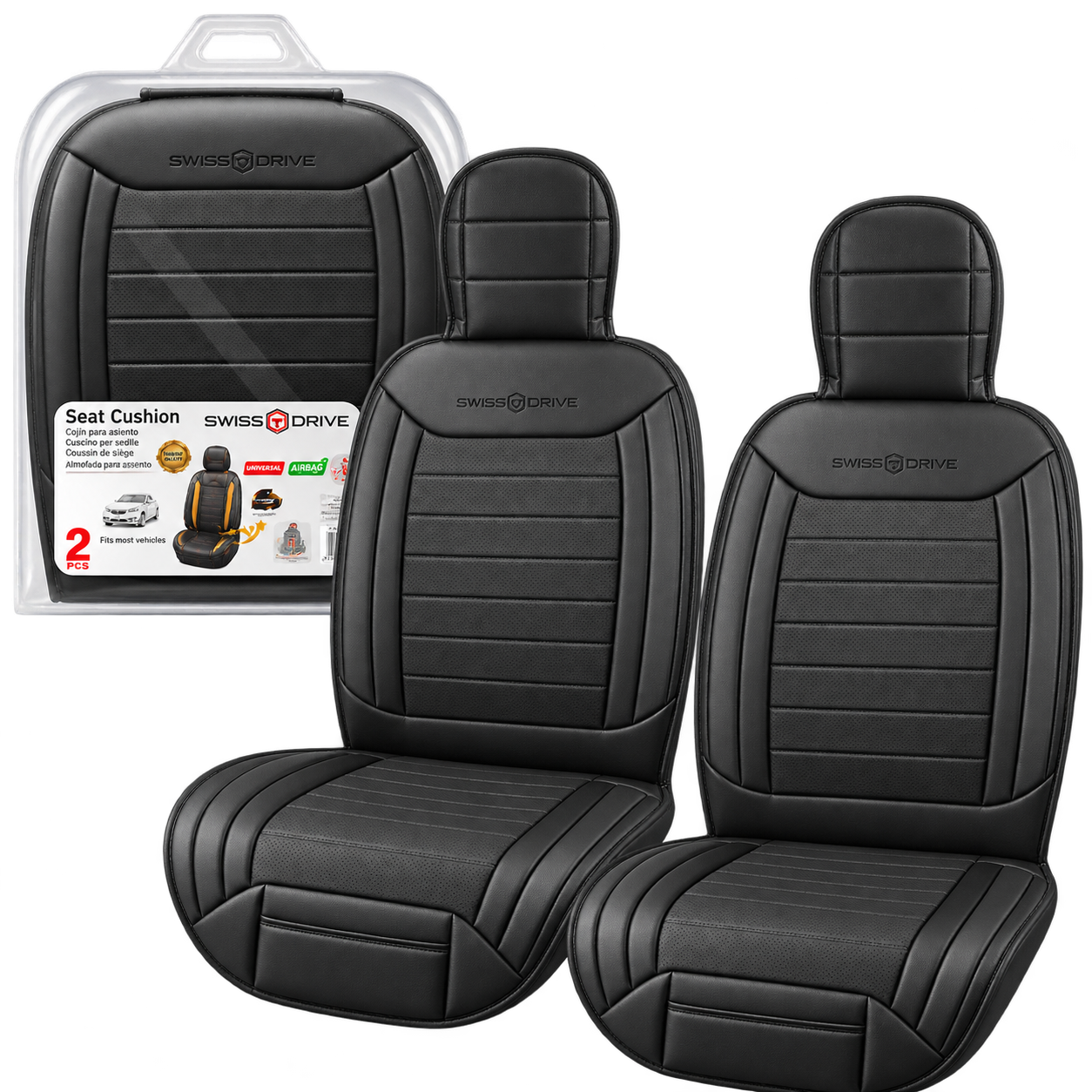 COJIN DE ASIENTO SWISS DRIVE EXCELSIOR NEGRO